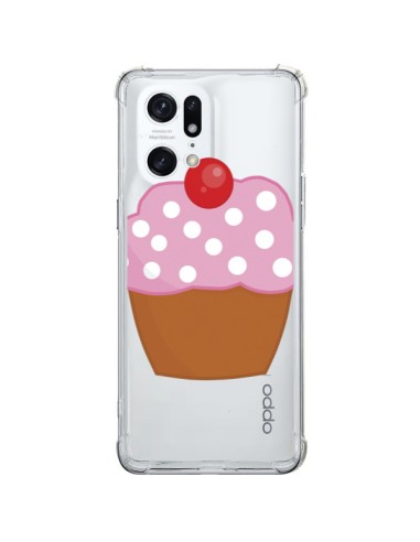 Cover Oppo Find X5 Pro Cupcake Ciliegia Trasparente - Yohan B.