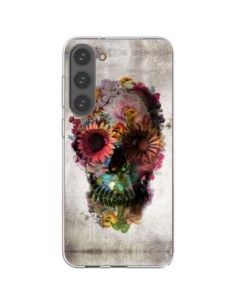 Coque Samsung Galaxy S23 Plus 5G Skull Flower Tête de...