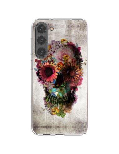 Coque Samsung Galaxy S23 Plus 5G Skull Flower Tête de Mort - Ali Gulec