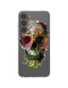 Coque Samsung Galaxy S23 Plus 5G Skull Flower Tête de...