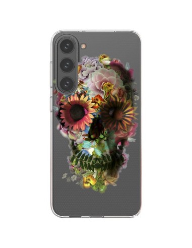 Coque Samsung Galaxy S23 Plus 5G Skull Flower Tête de Mort Transparente - Ali Gulec