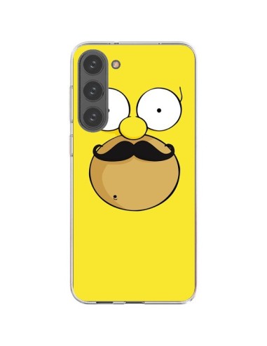 Coque Samsung Galaxy S23 Plus 5G Homer Movember Moustache Simpsons - Bertrand Carriere