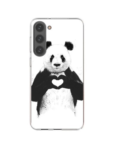 Coque Samsung Galaxy S23 Plus 5G Panda Amour All you need is love - Balazs Solti