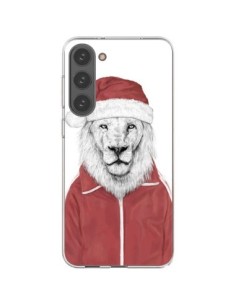Cover Samsung Galaxy S23 Plus 5G Babbo Natale Leone -...