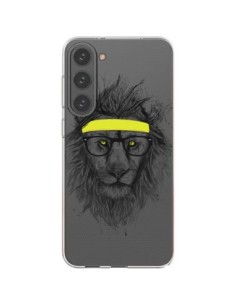 Samsung Galaxy S23 Plus 5G Case Hipster Lion Clear -...