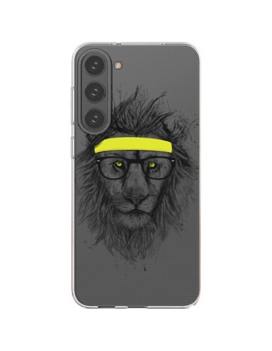 Samsung Galaxy S23 Plus 5G Case Hipster Lion Clear - Balazs Solti