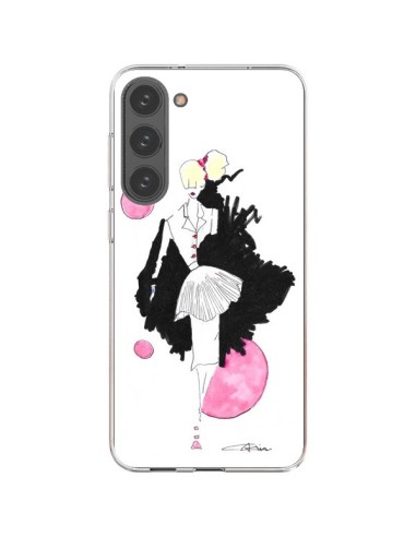 Coque Samsung Galaxy S23 Plus 5G Demoiselle Femme Fashion Mode Rose - Cécile