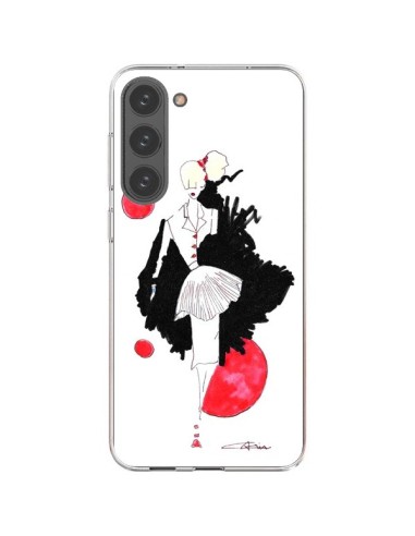 Coque Samsung Galaxy S23 Plus 5G Demoiselle Femme Fashion Mode Rouge - Cécile