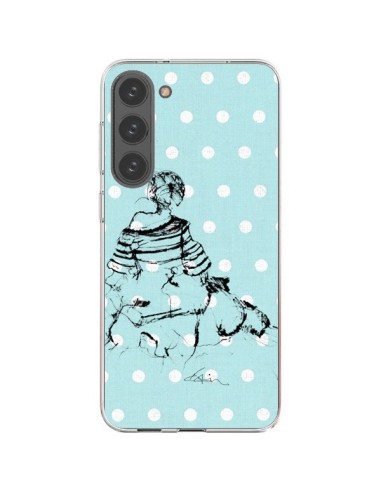 Coque Samsung Galaxy S23 Plus 5G Croquis Pois Femme Fashion Mode - Cécile