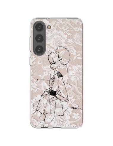 Coque Samsung Galaxy S23 Plus 5G Croquis Dentelle Femme Fashion Mode - Cécile