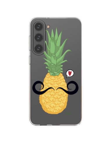 Coque Samsung Galaxy S23 Plus 5G Ananas Moustache Transparente - Chapo