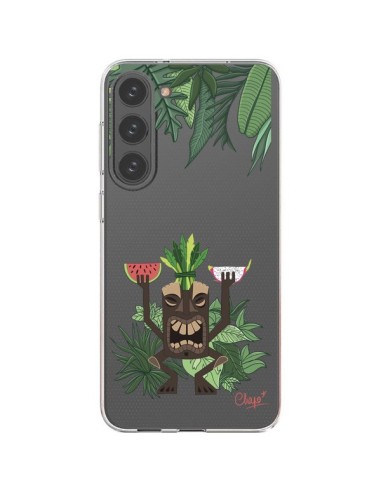 Coque Samsung Galaxy S23 Plus 5G Tiki Thailande Jungle Bois Transparente - Chapo