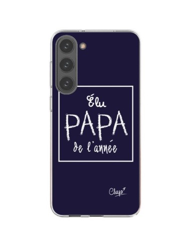 Coque Samsung Galaxy S23 Plus 5G Elu Papa de l'Année Bleu Marine - Chapo