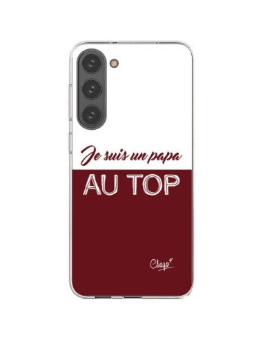 Cover Samsung Galaxy S23 Plus 5G Sono un Papà al Top Rosso Bordeaux - Chapo