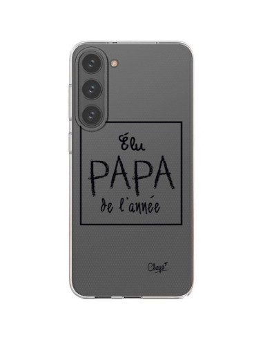 Coque Samsung Galaxy S23 Plus 5G Elu Papa de l'Année Transparente - Chapo