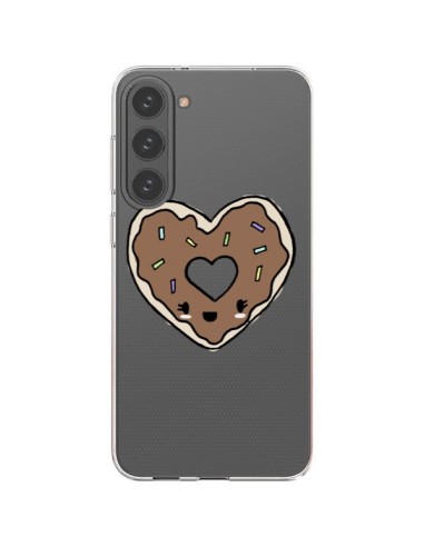 Coque Samsung Galaxy S23 Plus 5G Donuts Heart Coeur Chocolat Transparente - Claudia Ramos