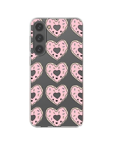 Coque Samsung Galaxy S23 Plus 5G Donuts Heart Coeur Rose Pink Transparente - Claudia Ramos