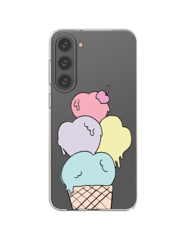 Coque Samsung Galaxy S23 Plus 5G Ice Cream Glace Summer Été Coeur Transparente - Claudia Ramos