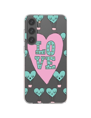 Cover Samsung Galaxy S23 Plus 5G Amore Nuvole Mongolfiera Trasparente - Claudia Ramos