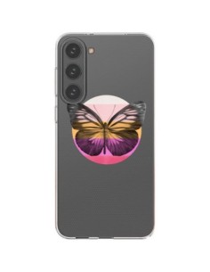 Cover Samsung Galaxy S23 Plus 5G Farfalla Trasparente -...