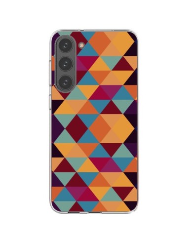 Coque Samsung Galaxy S23 Plus 5G Azteque Triangle Orange - Eleaxart