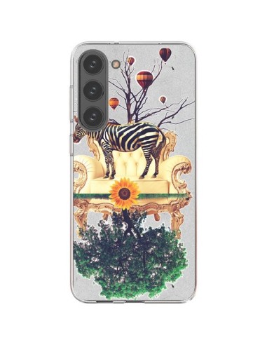 Coque Samsung Galaxy S23 Plus 5G Zebre The World - Eleaxart