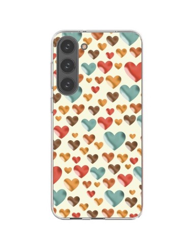 Samsung Galaxy S23 Plus 5G Case Hearts Colorful - Eleaxart