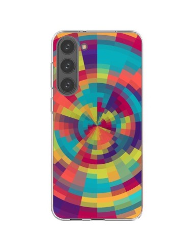 Cover Samsung Galaxy S23 Plus 5G Spirale di Colori Rosso Verde - Eleaxart