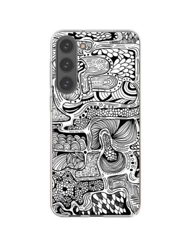 Samsung Galaxy S23 Plus 5G Case Reflet Black and White - Eleaxart