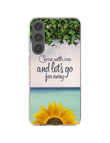 Cover Samsung Galaxy S23 Plus 5G Let's Go Far Away Fiori Girasoli - Eleaxart