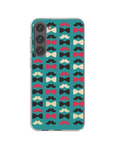 Coque Samsung Galaxy S23 Plus 5G Hipster Moustache Noeud Papillon - Eleaxart