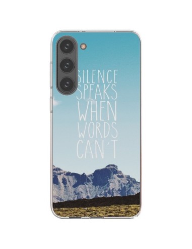 Coque Samsung Galaxy S23 Plus 5G Silence speaks when words can't paysage - Eleaxart