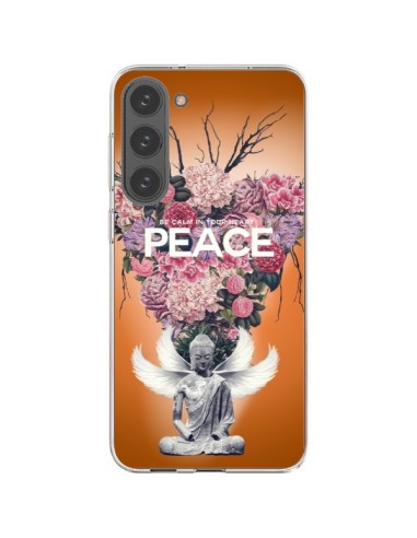 Coque Samsung Galaxy S23 Plus 5G Peace Fleurs Buddha - Eleaxart