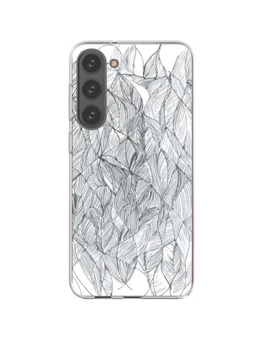 Samsung Galaxy S23 Plus 5G Case Leaves Black and White - Léa Clément