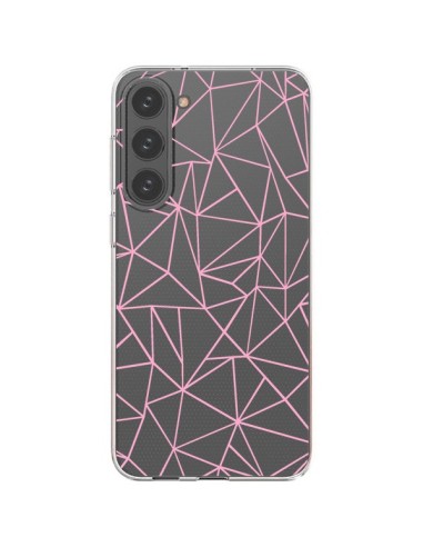 Samsung Galaxy S23 Plus 5G Case Lines Triangle Pink Clear - Project M