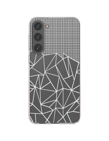 Samsung Galaxy S23 Plus 5G Case Lines Grid Abstract Black Clear - Project M