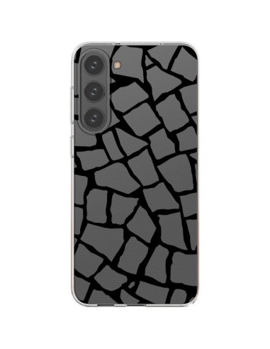 Cover Samsung Galaxy S23 Plus 5G Giraffa Mosaico Nero Trasparente - Project M