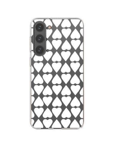Cover Samsung Galaxy S23 Plus 5G Cuore Bianco Trasparente - Project M