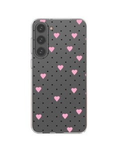 Coque Samsung Galaxy S23 Plus 5G Point Coeur Rose Pin...