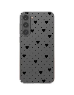 Samsung Galaxy S23 Plus 5G Case Points Hearts Black Clear...