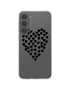 Cover Samsung Galaxy S23 Plus 5G Cuori Amore Nero...