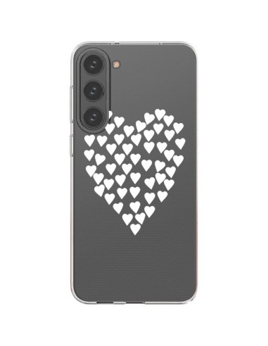 Samsung Galaxy S23 Plus 5G Case Hearts Love White Clear - Project M