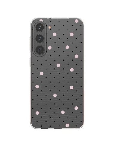 Cover Samsung Galaxy S23 Plus 5G Punti Rosa Trasparente - Project M