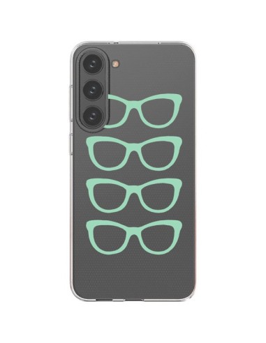 Coque Samsung Galaxy S23 Plus 5G Sunglasses Lunettes Soleil Mint Bleu Vert Transparente - Project M