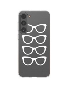 Cover Samsung Galaxy S23 Plus 5G Occhiali da Sole Bianco...