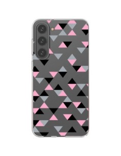 Cover Samsung Galaxy S23 Plus 5G Triangoli Rosa Nero...