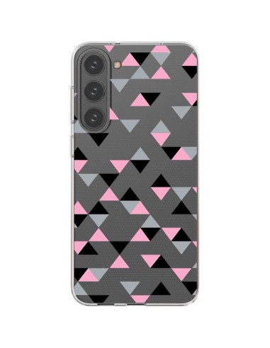 Samsung Galaxy S23 Plus 5G Case Triangles Pink Black Clear - Project M
