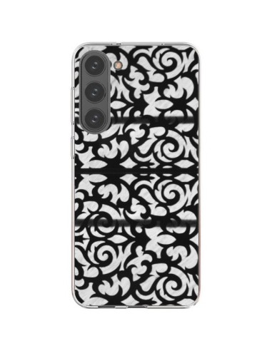 Coque Samsung Galaxy S23 Plus 5G Abstrait Noir et Blanc - Irene Sneddon