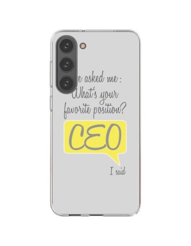 Samsung Galaxy S23 Plus 5G Case What's your favorite position CEO I said, Yellow - Shop Gasoline