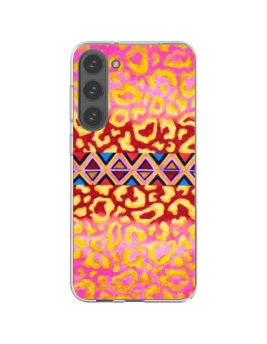 Coque Samsung Galaxy S23 Plus 5G Tribal Leopard Rose - Ebi Emporium